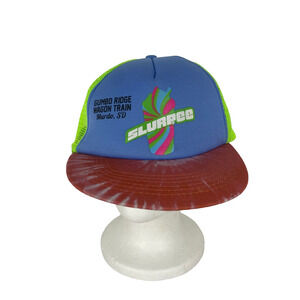 NWT Slurpee Trucker Hat Ballcap Neon Murdo, SD Neon Mesh Tie Dye Gumbo Ridge